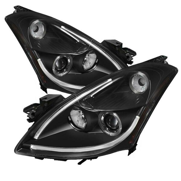 Spyder DRL LED Halo Projector Headlights Light for 2010-2012 Nissan Altima 4Door - Black 5076830